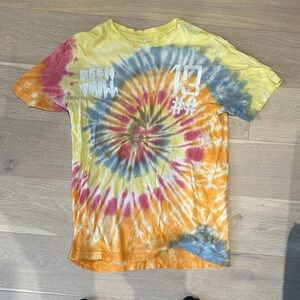 Tie-Dye T-Shirt - Yellow, Orange, Red, Blue
